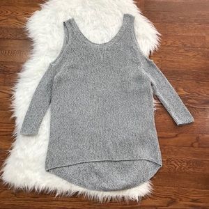 Express Knit Cold Shoulder Sweater